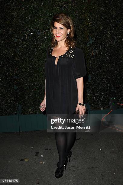 Actress Nia Vardalos arrives at Global Green USA's 7th Annual Pre-Oscar Party at Avalon on March 3, 2010 in Hollywood, California.