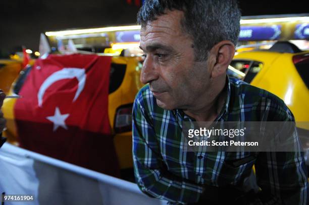 June 10: Turkish taxi driver Menser is among hundreds who gather with their cars in protest at the presence of Uber in Turkey, at a late-night...