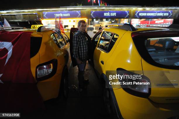 June 10: Turkish taxi driver Menser is among hundreds who gathered with their cars in protest at the presence of Uber in Turkey, at a late-night...