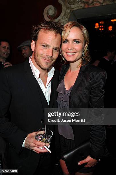 Actor Stephen Dorff and actress Radha Mitchell attend Global Green USA's 7th Annual Pre-Oscar Party at Avalon on March 3, 2010 in Hollywood,...