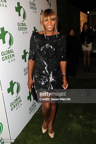 Professional tennis player Serena Williams arrives at Global Green USA's 7th Annual Pre-Oscar Party at Avalon on March 3, 2010 in Hollywood,...