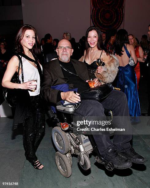 Artist Chuck Close, Dinorah Delfin and Jane Scher attend the opening night benefit For The Armory Show 2010 at The Museum of Modern Art on March 3,...