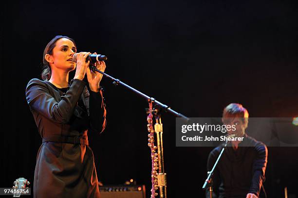 Actress/singer Mia Maestro performs onstage during Global Green USA's 7th Annual Pre-Oscar Party at Avalon on March 3, 2010 in Hollywood, California.