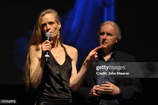 Actress Suzy Amis and director James Cameron attend Global Green USA's 7th Annual Pre-Oscar Party at Avalon on March 3, 2010 in Hollywood, California.