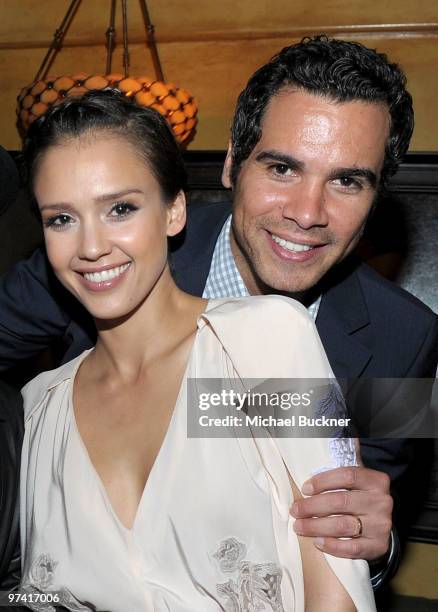 Actress Jessica Alba and producer Cash Warren attend Global Green USA's 7th Annual Pre-Oscar Party at Avalon on March 3, 2010 in Hollywood,...