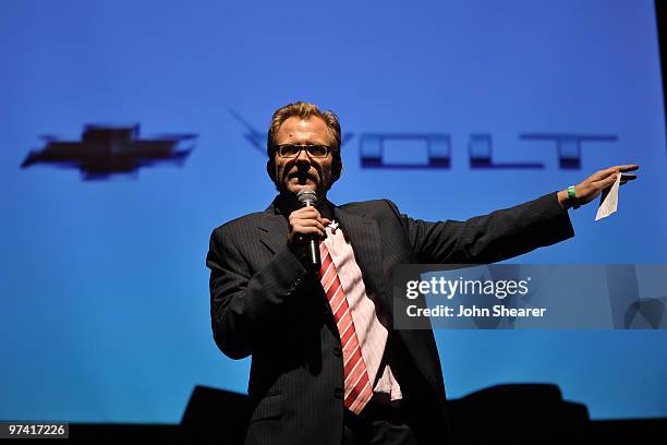 Of Global Green USA Matt Petersen speaks onstage during Global Green USA's 7th Annual Pre-Oscar Party at Avalon on March 3, 2010 in Hollywood,...