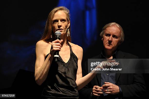 Actress Suzy Amis and director James Cameron attend Global Green USA's 7th Annual Pre-Oscar Party at Avalon on March 3, 2010 in Hollywood, California.