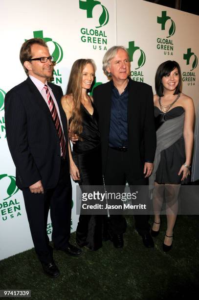 Of Global Green USA Matt Petersen, actress Suzy Amis Cameron, director James Cameron and Jillian Granz arrive at Global Green USA's 7th Annual...