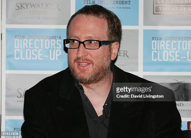Director James Gray attends Film Independent's Director's Close Up: Spirit Awards Roundtable at the Landmark Theater on March 3, 2010 in Los Angeles,...