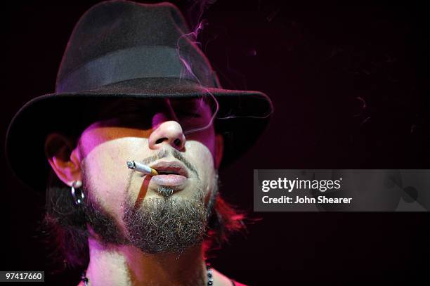 Musician Dave Navarro performs onstage during Global Green USA's 7th Annual Pre-Oscar Party at Avalon on March 3, 2010 in Hollywood, California.