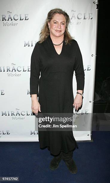 Actress Kathleen Turner attends the Broadway opening of "The Miracle Worker" at the Circle in the Square Theatre on March 3, 2010 in New York City.