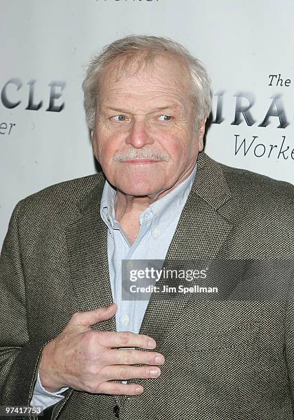 Actor Brian Dennehy attends the Broadway opening of "The Miracle Worker" at the Circle in the Square Theatre on March 3, 2010 in New York City.