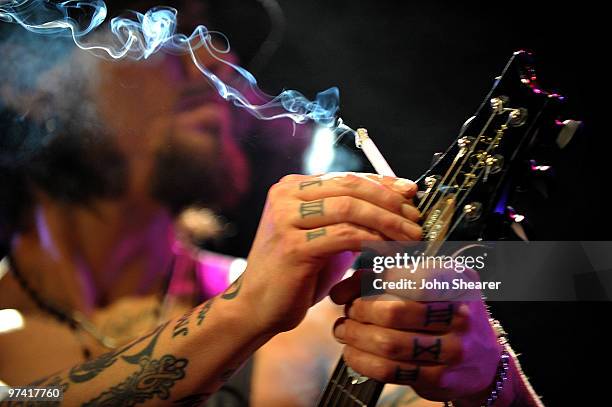 Musician Dave Navarro performs onstage during Global Green USA's 7th Annual Pre-Oscar Party at Avalon on March 3, 2010 in Hollywood, California.