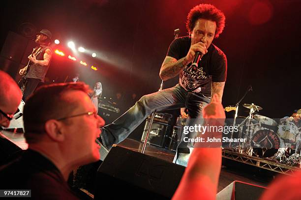 Musician Billy Morrison performs onstage during Global Green USA's 7th Annual Pre-Oscar Party at Avalon on March 3, 2010 in Hollywood, California.