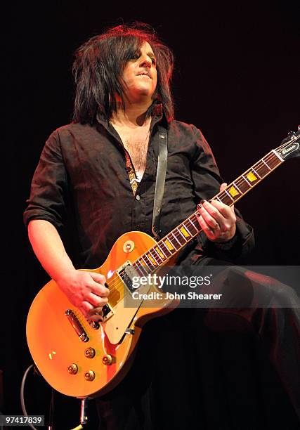 Musician Steve Stevens performs onstage during Global Green USA's 7th Annual Pre-Oscar Party at Avalon on March 3, 2010 in Hollywood, California.