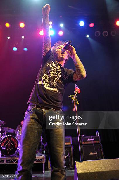 Musician Billy Morrison performs onstage during Global Green USA's 7th Annual Pre-Oscar Party at Avalon on March 3, 2010 in Hollywood, California.