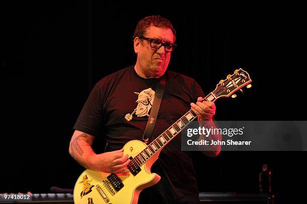 Musician Steve Jones performs onstage during Global Green USA's 7th Annual Pre-Oscar Party at Avalon on March 3, 2010 in Hollywood, California.
