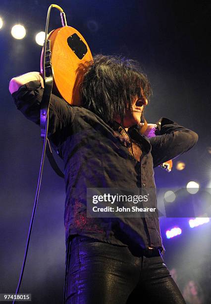 Musician Steve Stevens performs onstage during Global Green USA's 7th Annual Pre-Oscar Party at Avalon on March 3, 2010 in Hollywood, California.