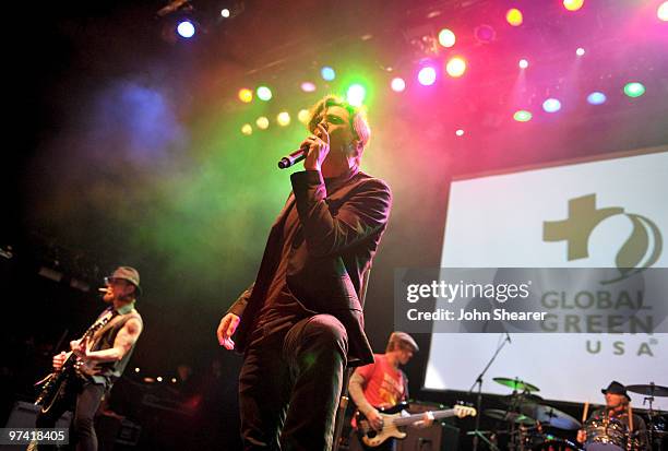 Musicians Dave Navarro and Donovan Leitch of Camp Freddy perform onstage at Global Green USA's 7th Annual Pre-Oscar Party at Avalon on March 3, 2010...