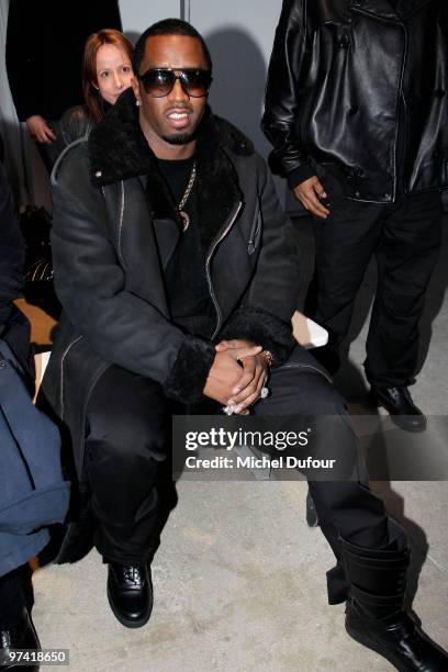 Sean Combs attends the Gareth Pugh Ready to Wear show during Paris Womenswear Fashion Week Fall/Winter 2011 at the Palais De Tokyo on March 3, 2010...