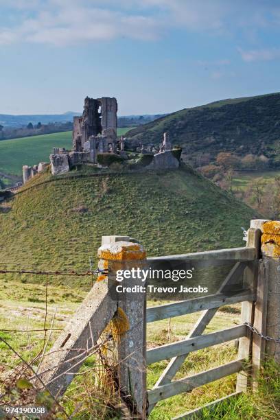corfe castle set - corfe stock pictures, royalty-free photos & images