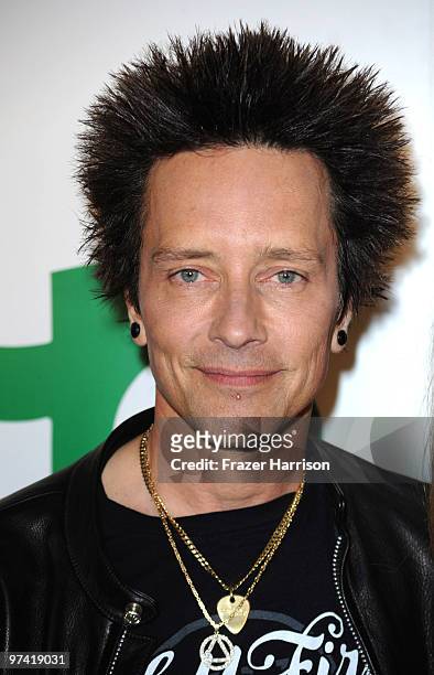 Musician Billy Morrison arrives at the 7th Annual Global Green USA Pre-Oscar held at the Avalon on March 3, 2010 in Hollywood, California.