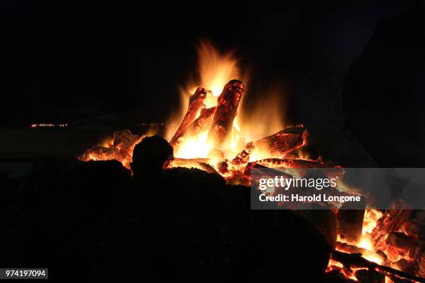 bonfire at night, castellana grotte, puglia, italy - grotte stock pictures, royalty-free photos & images