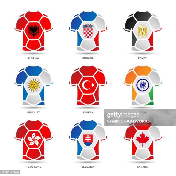 vector soccer uniforms - soccer uniform stock illustrations