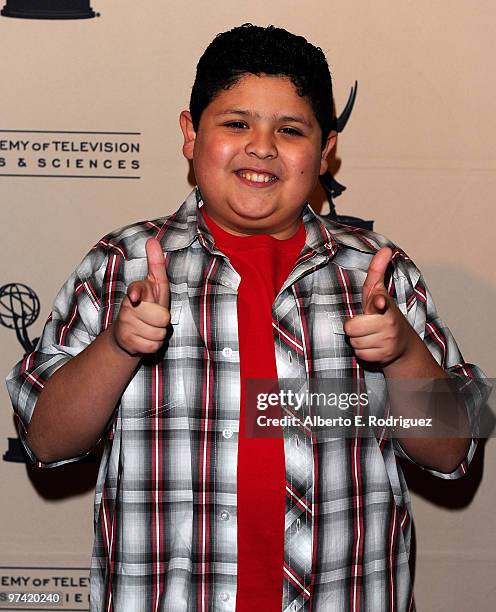 Actor Rico Rodriguez arrives at the Academy of Television Arts & Sciences' Evening with "Modern Family" at Leonard H. Goldenson Theatre on March 3,...