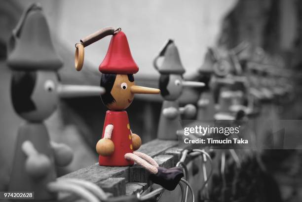pinnocchio - long nose stock pictures, royalty-free photos & images