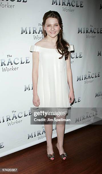 Actress Abigail Breslin attends the after party for the Broadway opening of "The Miracle Worker" at Crimson on March 3, 2010 in New York City.