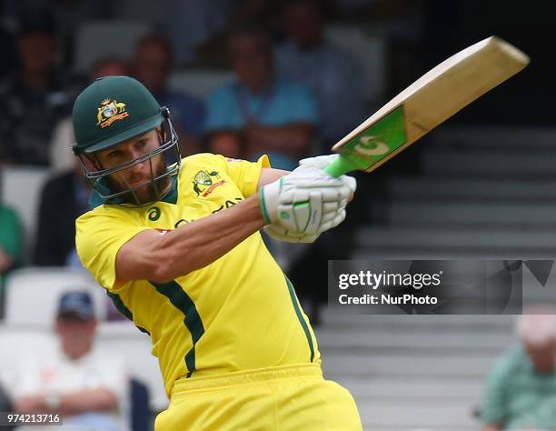 Andrew Tye of Australia during One Day International Series match between England and Australia at Kia Oval Ground, London, England on 13 June 2018.