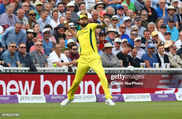 Kane Richardson of Australia during One Day International Series match between England and Australia at Kia Oval Ground, London, England on 13 June...