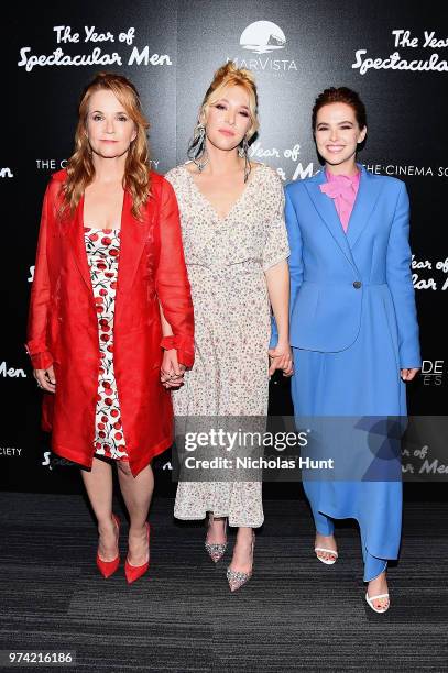 Actresses Lea Thompson, Madelyn Deutch and Zoey Deutch attends "The Year Of Spectacular Men" New York Premiere at The Landmark at 57 West on June 13,...