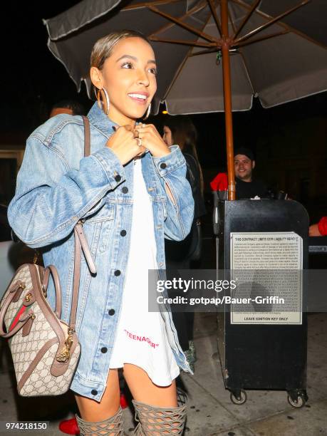 Tinashe Kachingwe is seen on June 14, 2018 in Los Angeles, California.