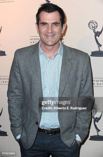 Actor Ty Burrell arrives at the Academy of Television Arts & Sciences' Evening with "Modern Family" at Leonard H. Goldenson Theatre on March 3, 2010...