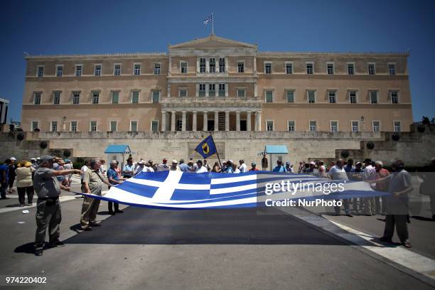 Anti-austerity rally in Athens, Greece on June 14, 2018 against the voting of the new multi bill.