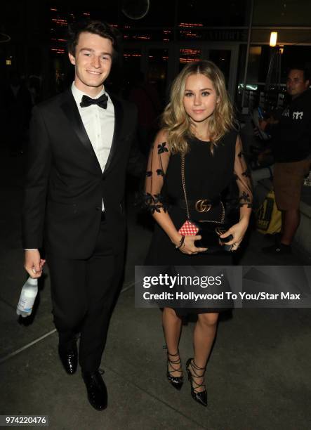 Dylan Summerall and Brec Bassingger are seen on June 13, 2018 in Los Angeles, California.