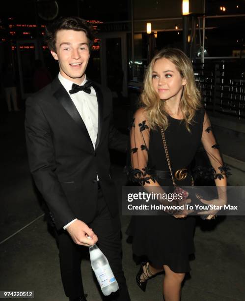 Dylan Summerall and Brec Bassingger are seen on June 13, 2018 in Los Angeles, California.