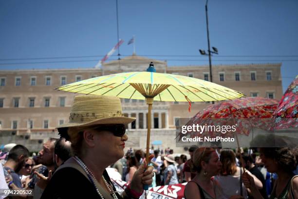 Anti-austerity rally in Athens, Greece on June 14, 2018 against the voting of the new multi bill.