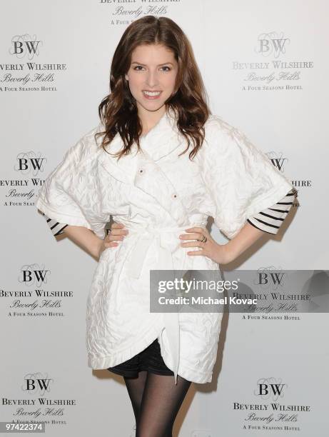 Actress Anna Kendrick attends the Pre-Oscar Poolside Party benefiting The Red Cross Haiti & Chile Relief Fund at the Beverly Wilshire - Four Seasons...