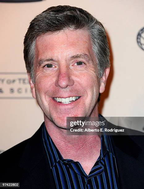 Host Tom Bergeron arrives at the Academy of Television Arts & Sciences' Evening with "Modern Family" at Leonard H. Goldenson Theatre on March 3, 2010...