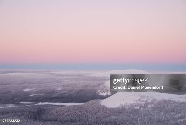 lappi winter view - lappi stockfoto's en -beelden