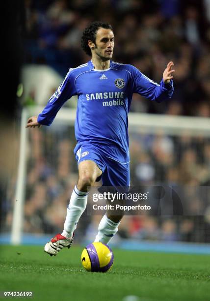 Ricardo Carvalho of Chelsea in action during the Premiership match between Chelsea and Newcastle United at Stamford Bridge in London on 13 December,...