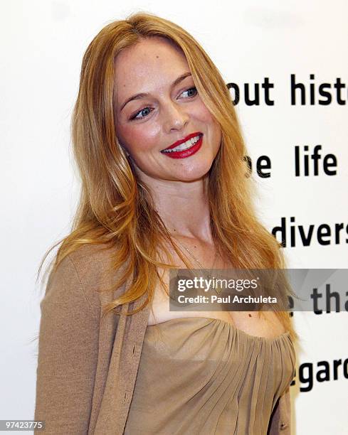 Actress Heather Graham arrives at the "ManifestEquality" Art Gallery And Performance Space - Opening Night Party at ManifestEquality on March 3, 2010...