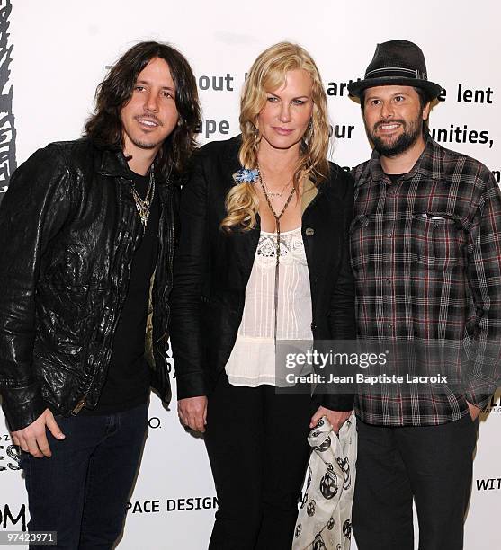 Cisco Alder, Daryl Hannah and Nick Alder attends the at ManifestEquality on March 3, 2010 in Hollywood, California.