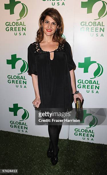 Actress Nia Vardalos arrives at the 7th Annual Global Green USA Pre-Oscar held at the Avalon on March 3, 2010 in Hollywood, California.