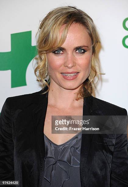 Actress Radha Mitchell arrives at the 7th Annual Global Green USA Pre-Oscar held at the Avalon on March 3, 2010 in Hollywood, California.