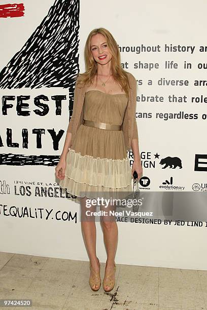 Heather Graham attends the ManifestEquality opening night party on March 3, 2010 in Hollywood, California.