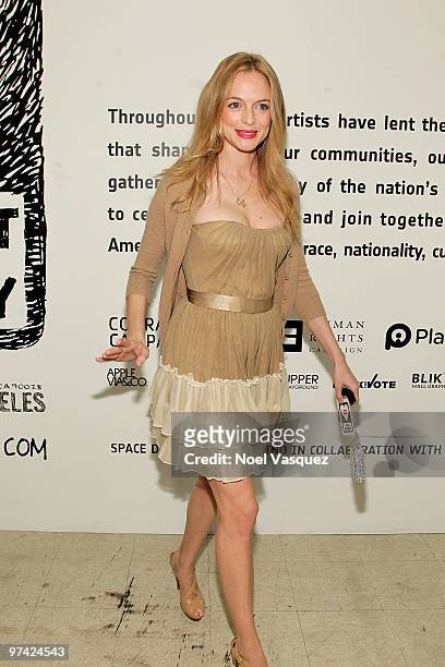 Heather Graham attends the ManifestEquality opening night party on March 3, 2010 in Hollywood, California.